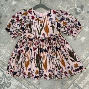 Pink Chicken Kids Puff Sleeve Floral Dress 3T